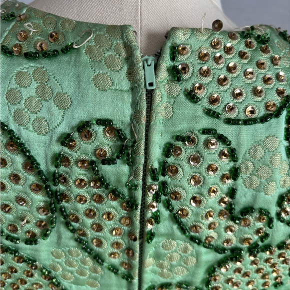 Green Patterned Midi Dress - Picture 10 of 11